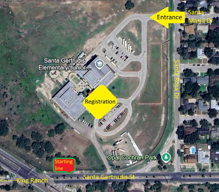 map for starting point of race